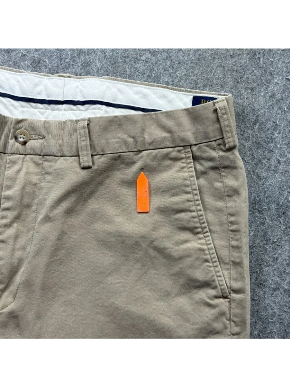 Polo Ralph Lauren Pants Men 34 x 31* Beige Stretch Classic Fit Flat Front Chinos